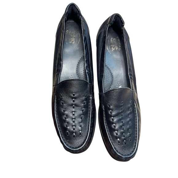 SAS Tripad Comfort Women Size 10 N Shoes Loafer Slip On Weave Black Narrow #CC - Picture 1 of 8